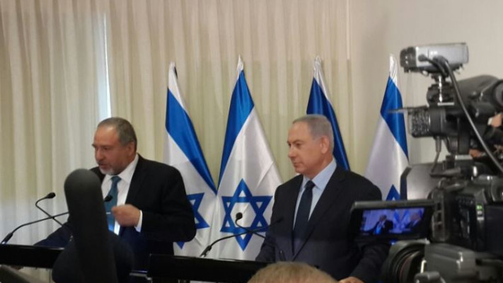 בנימין נתניהו ואביגדור ליברמן. צילום: אריק בנדר