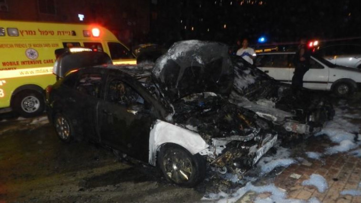 הרכב בו אותרה גופתו של דניאל קשאני. צילום: כבאות והצלה מחוז צפון