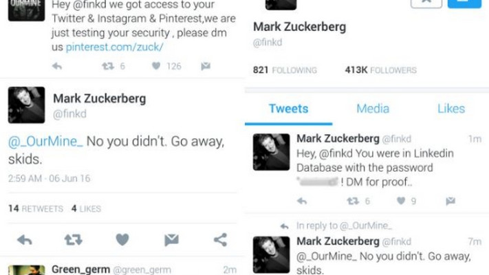 חשבון הטוויטר הפרוץ של מאר צוקרברג. צילום מסך