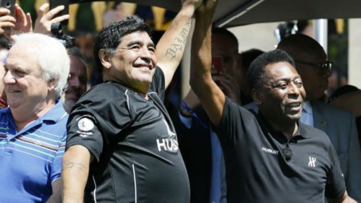 פלה ומראדונה. AFP