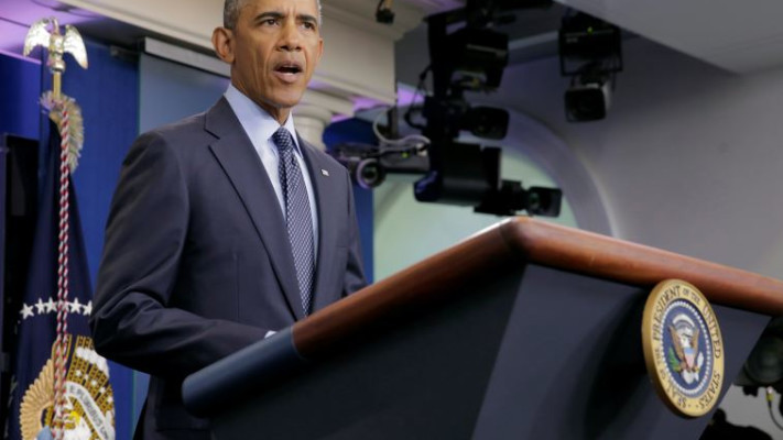 &quot;התגייס לעזרת קלינטון&quot;, ברק אובמה. צילום: רויטרס