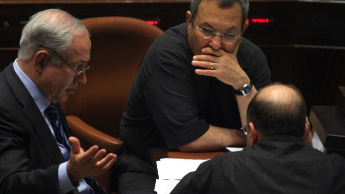 שני גברים-גברים, שאי אפשר היה לעשות מהם אפילו &quot;מענטש&quot; אחד. ברק ונתניהו. צילום: קובי גדעון, פלאש 90