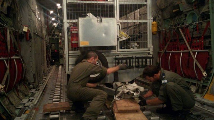 משלחת צה&quot;ל בדרך לקפריסין. צילום: עמוד הפייסבוק של חיל האוויר