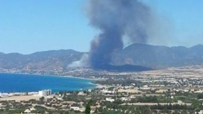 השריפה שפרצה בקפריסין. צילום מסך: in cyprus