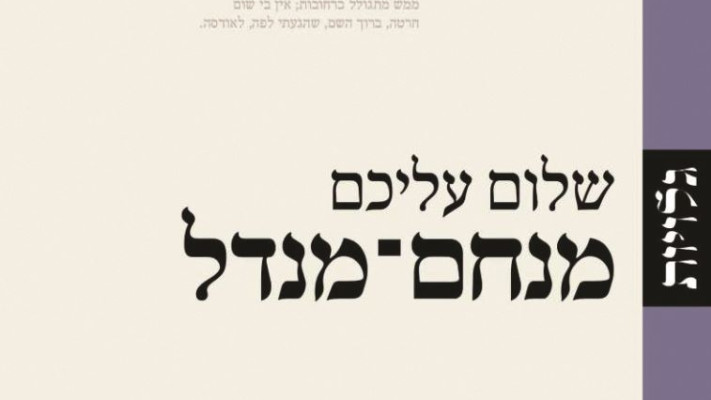 כריכת הספר &quot;מנחם מנדל&quot;. צילום: יח&quot;צ