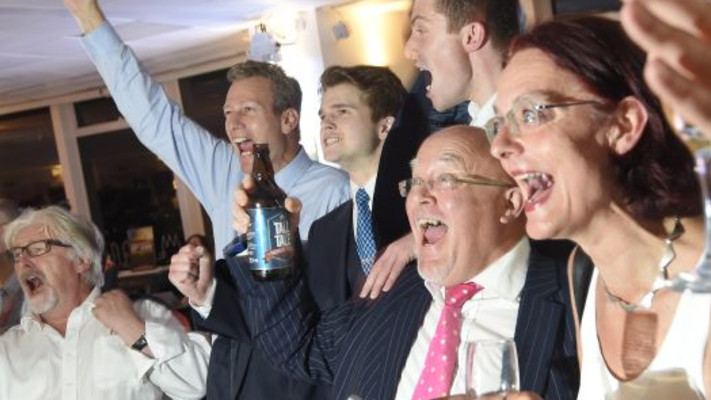 תומכים בעזיבתה של בריטניה את האיחוד האירופי , צילום: רויטרס