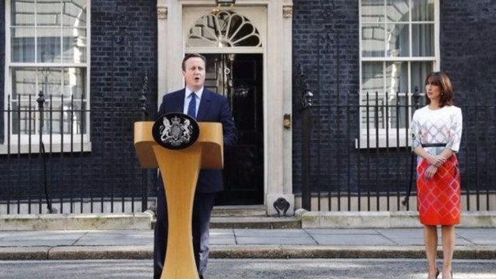 קמרון הודיע בשידור חי על התפטרותו. צילום: רויטרס