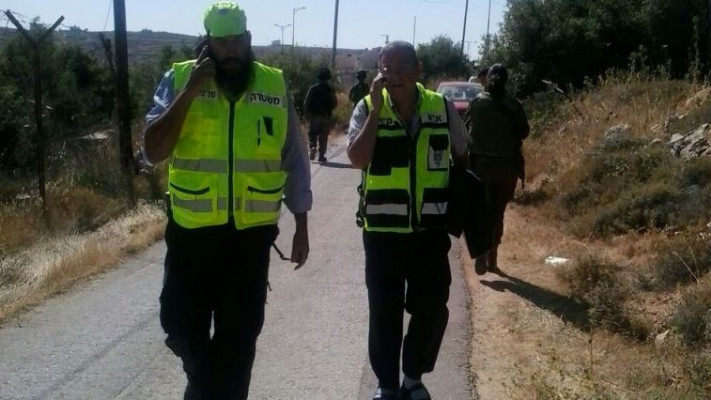 כוחות הביטחון בזירת הפיגוע. צילום: דוברות זק"א