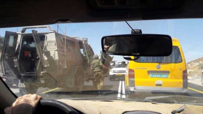 זירת הפיגוע בכביש 60. צילום: טוויטר