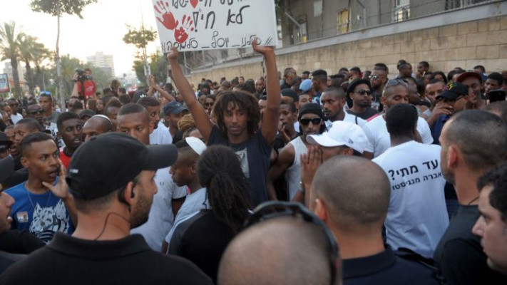 הפגנת יוצאי אתיופיה בתל אביב. צילום: אבשלום ששוני