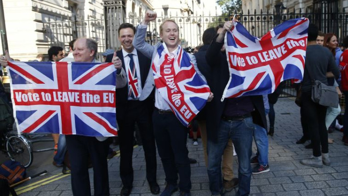 מצביעים בעד יציאה מהאיחוד, צילום: רויטרס