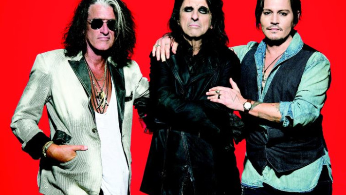 ג'וני דפ, אליס קופר וג'ו פריי, צילום: רוס האלפין