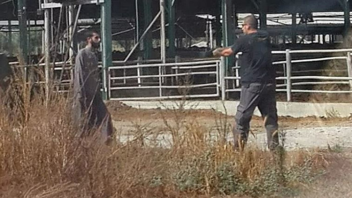 החשוד הירדני נעצר על-ידי הרבש&quot;צ ונורה ברגלו. צילום: רם חכמון