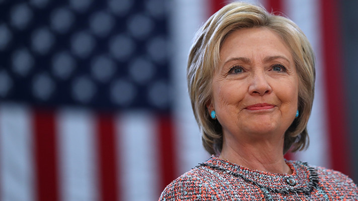השקיעה בפרסומות בטלוויזיה למעלה מ-100 מיליון דולר. הילרי קלינטון. צילום: Getty images