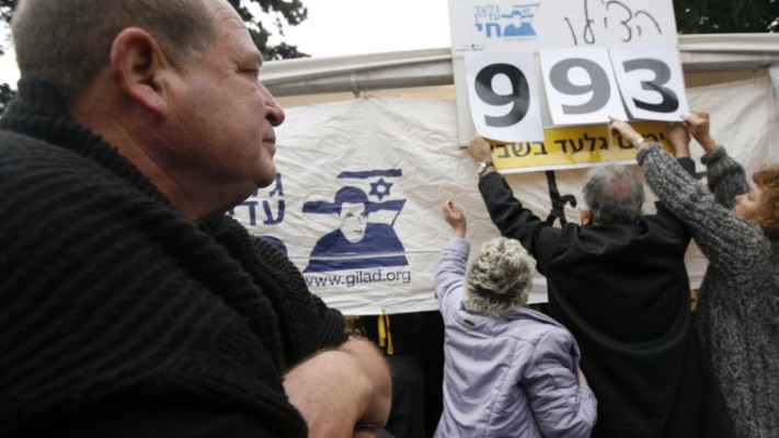 מרשק במאבק להחזרת גלעד שליט. צילום: נתי שוחט, פלאש 90