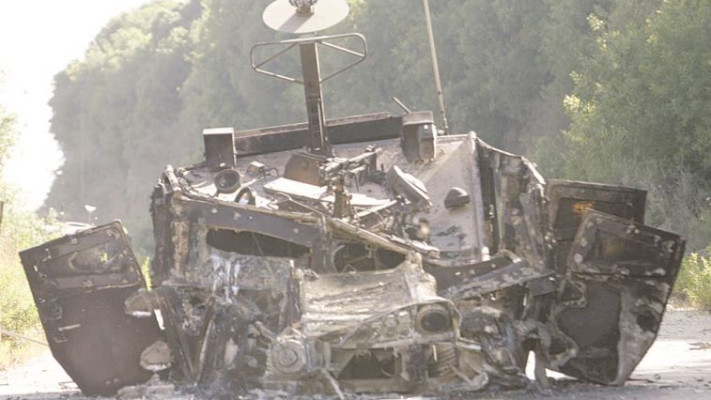 לא היה מידע על גורל החטופים. זירת החטיפה, 2006. צילום: ברקאי וולפסון