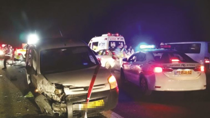 התאונה בה נהרגה הילה מיכלי נחמן ז&quot;ל. צילום: חטיבת דובר המשטרה
