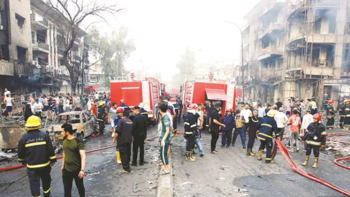 יחזרו להיות ארגון טרור, זירת הפיגועים בבגדד. צילום ארכיון: רויטרס