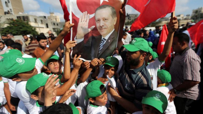 תומכי ארדואן לאחר ניסיון ההפיכה. צילום: רויטרס