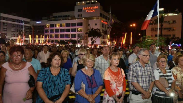 עצרת הזדהות בנתניה. צילום: דוברות עיריית נתניה