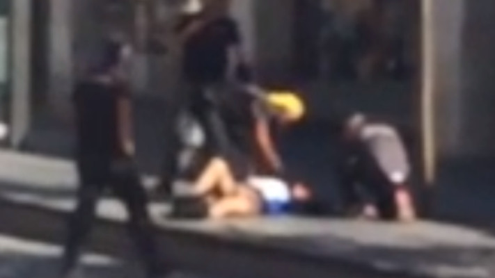 לכידת המחבל שניסה לבצע פיגוע ברכבת הקלה בירושלים. צילום מסך