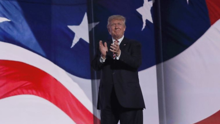 טראמפ אמש בוועידת המפלגה הרפובליקנית. צילום: רויטרס