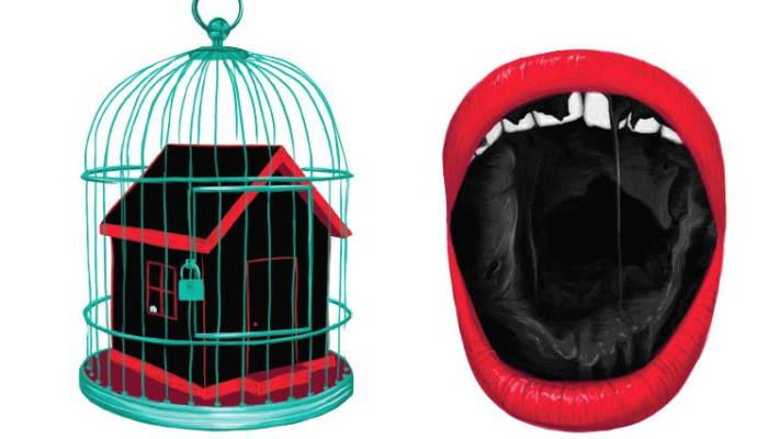 קלסטרופוביה. איורים: מתוך פרויקט הגמר של רוית סגס