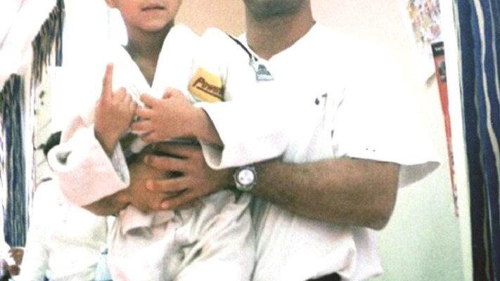 סמדג'ה עם שגיא מוקי הזאטוט. צילום: הוועד האולימפי הישראלי