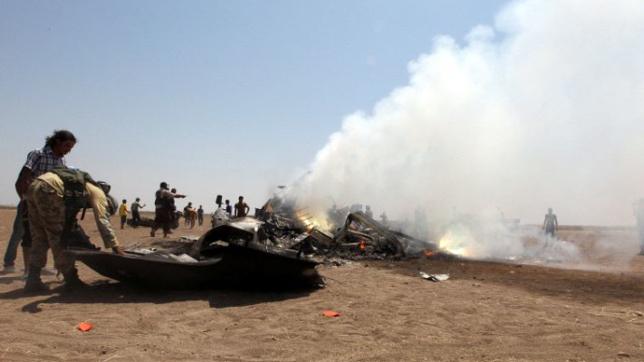 הפלת המסוק הרוסי בסוריה. צילום: רויטרס