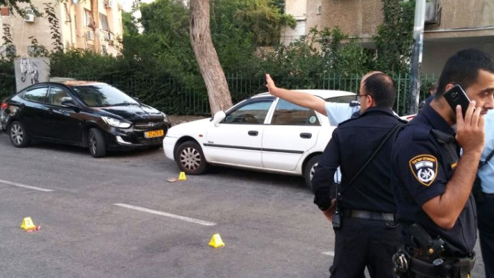 זירת הירי ביפו. צילום: חטיבת דובר המשטרה