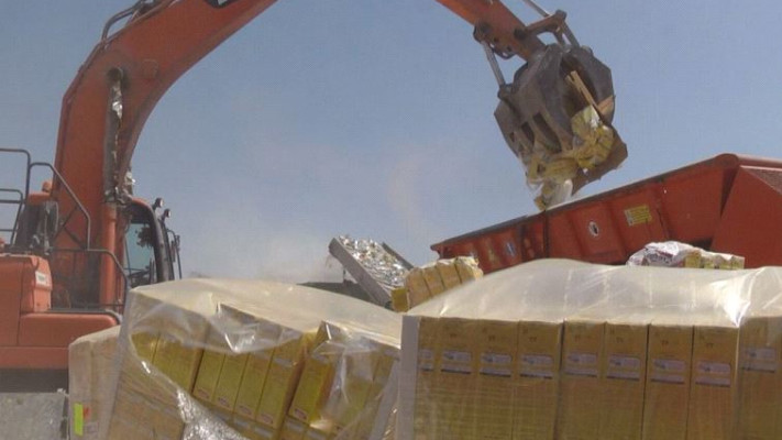 120 טון קורנפלקס נגרסו. צילום: רפופורט - חברת החדשות הפרטית 
