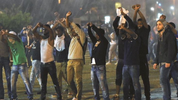 הפגנת יצאי אתיופיה בתל אביב. צילום: בן קלמר, פלאש 90