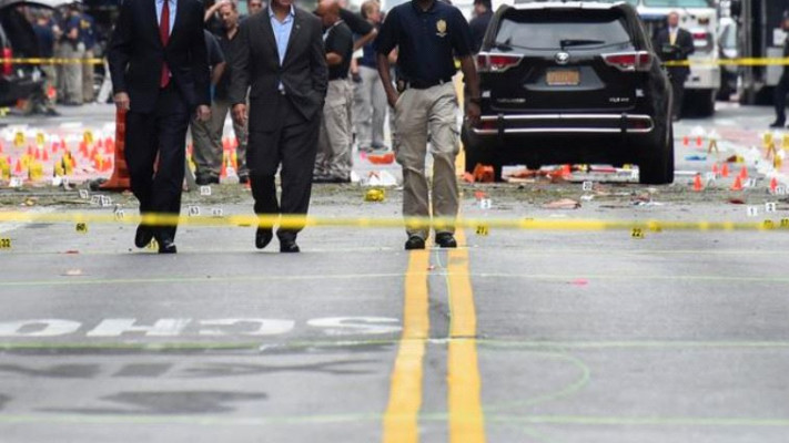 זירת הפיצוץ בניו יורק. צילום: רויטרס