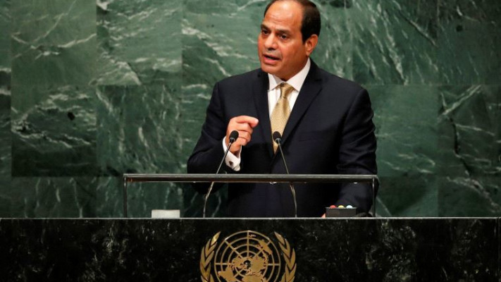 א-סיסי נואם בעצרת האו&quot;ם. צילום: רויטרס