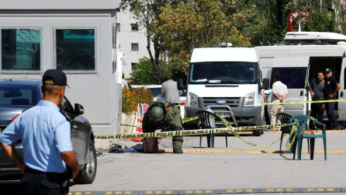 זירת ניסיון התקיפה באנקרה. צילום: רויטרס