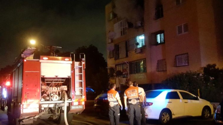 זירת השריפה ברחוב אפלטון. צילום: תיעוד מבצעי מד&quot;א