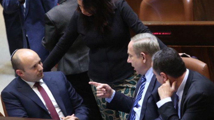 &quot;זה שבנט לא יודע להתנהג &ndash; מה רה&quot;מ יכול לעשות?&quot;. נתניהו ובנט, צילום: מרק ישראל סלם