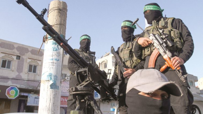 מחבלי חמאס. צילום: אעבד ראים קביט, פלאש 90