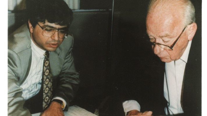 יצחק רבין ובני כשריאל. צילום: פלאש 90