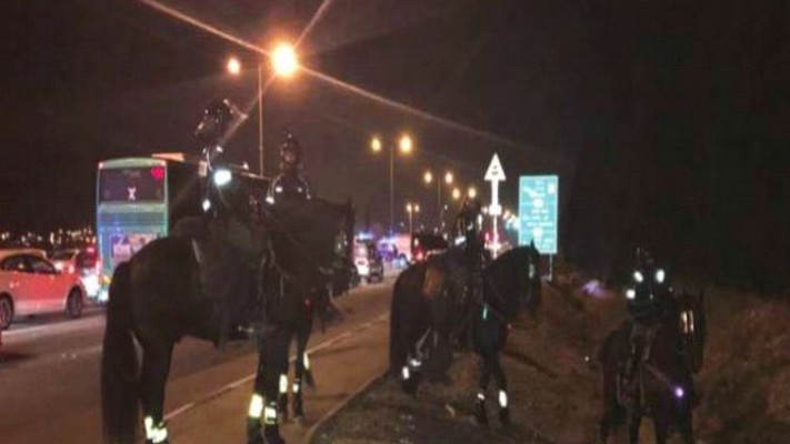 הפגנות החרדים אתמול. צילום: משטרת ישראל 