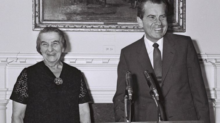 ישראל נלקחה ברצינות. ניקסון ומאיר, 1969. צילום: משה מילנר, לע&quot;מ