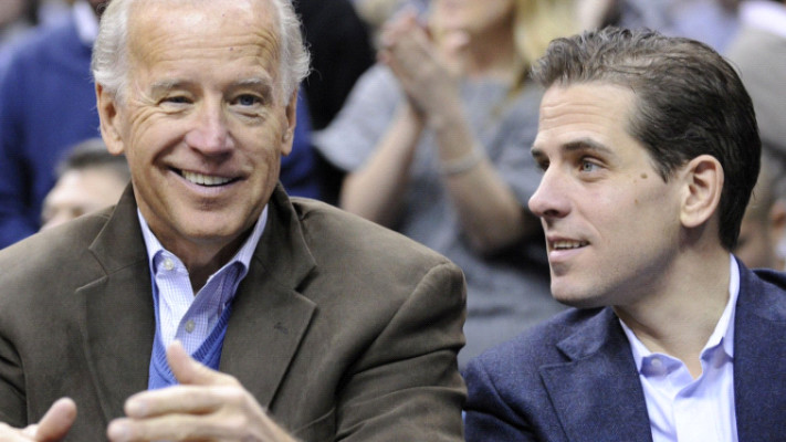 ג'ו ביידן ובנו האנטר. צילום מסך טוויטר