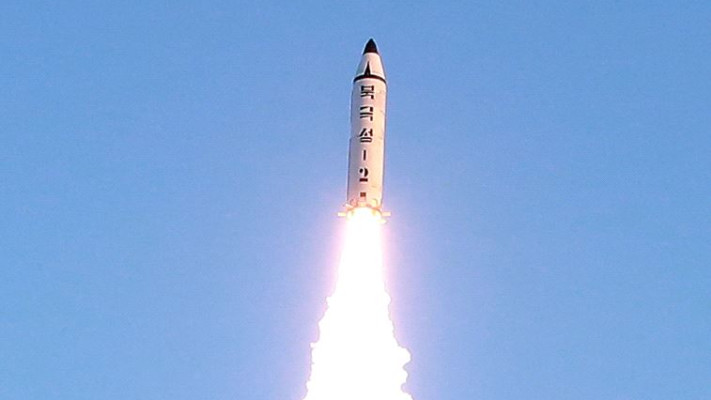 שיגור טיל שביצעה קוריאה הצפונית, ארכיון. צילום: רויטרס