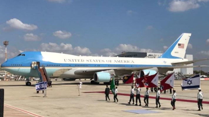 מטוס יקר לתחזוק. אייר פורסט 1 בביקור טראמפ בישראל. צילום: אבשלום ששוני