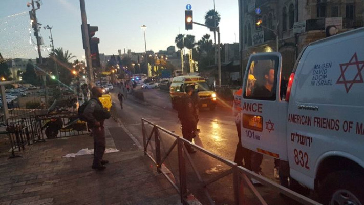 זירת הפיגוע בשער שכם. צילום: תיעוד מבצעי מד&quot;א