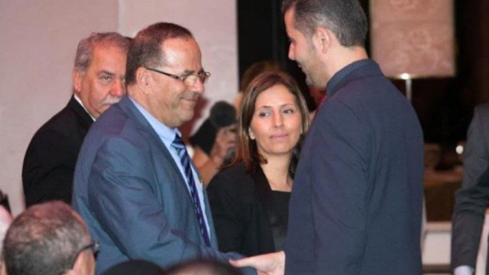 קרא, גמליאל והשר הלובי בכנס הפיוס. צילום: רפאל לוזון 