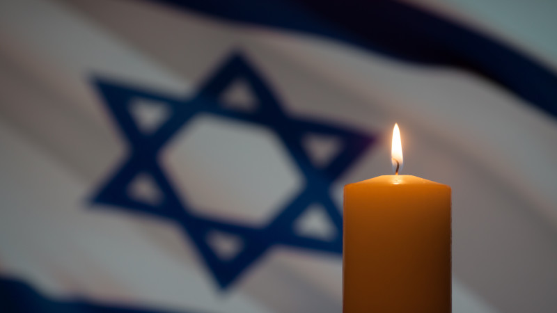 נר זיכרון , דגל ישראל