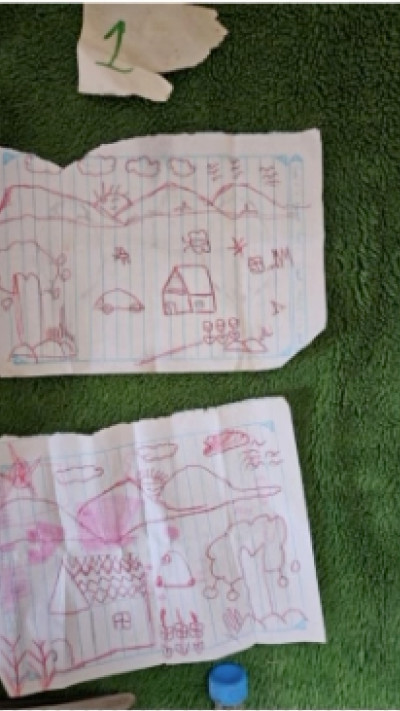 ציוריה של אמיליה אלוני שאותרו במנהרה בעזה 