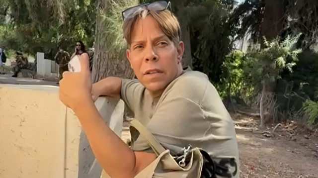 דרור קליר נתפס במהלך אזעקה (צילום: פרטי)