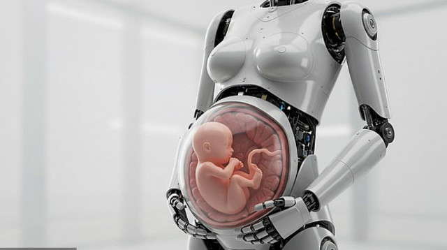 רובוט הריון (צילום: צילום מסך מתוך טוויטר)